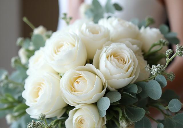 Smukke brudebuketter og blomsterarrangementer